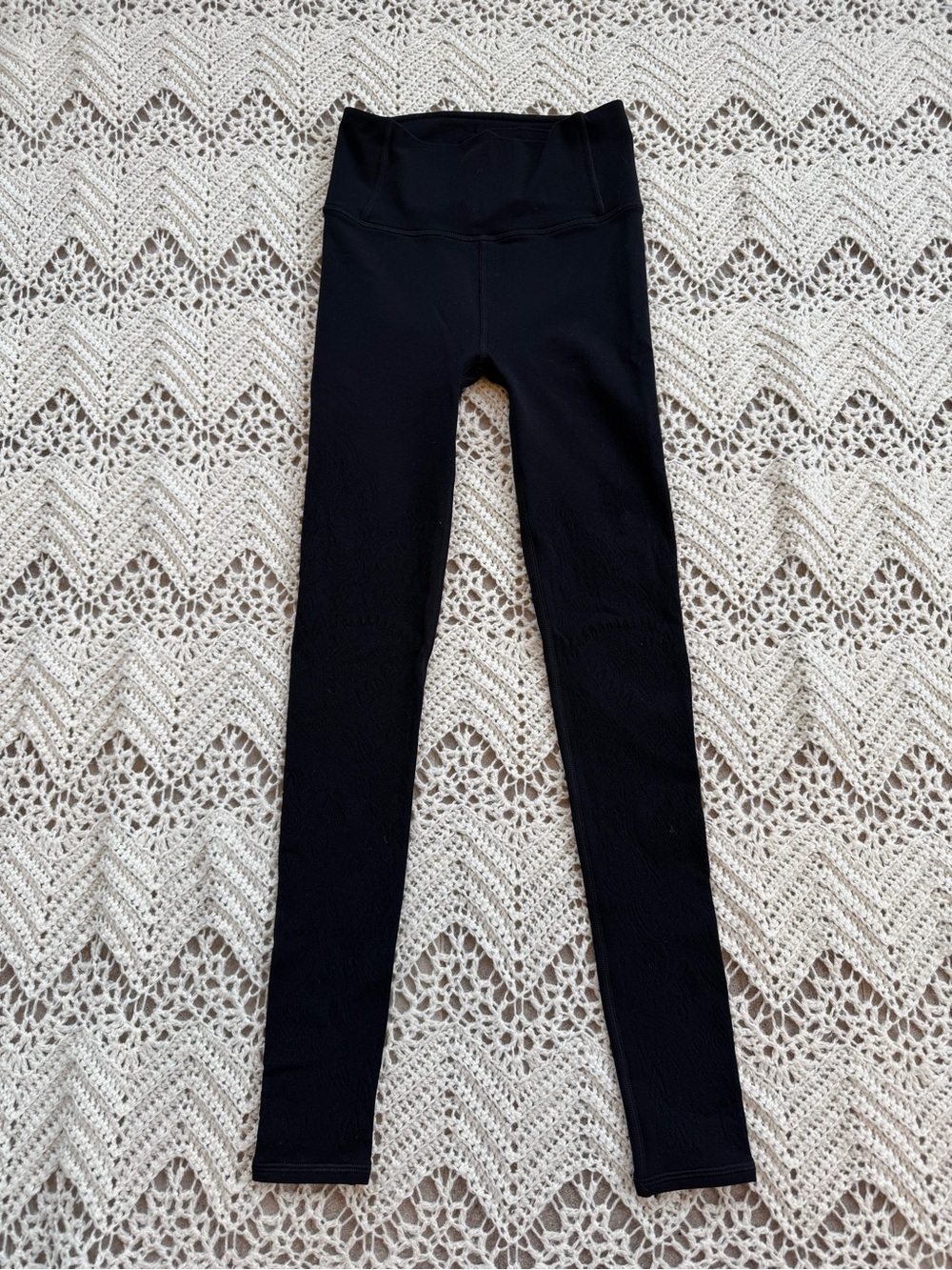 Lululemon Reveal Tight *Zen Expression Black High Rise Lace Tights Leggings 4 - Picture 5 of 11
